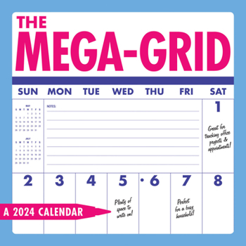 Calendar 2024 Mega Grid Wall Calendar Book