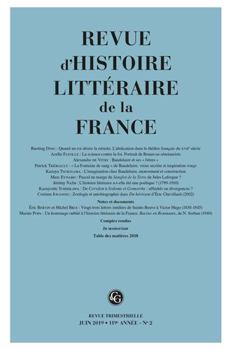 Revue d'Histoire Litteraire de la France