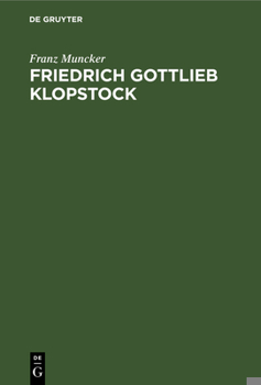 Hardcover Friedrich Gottlieb Klopstock [German] Book