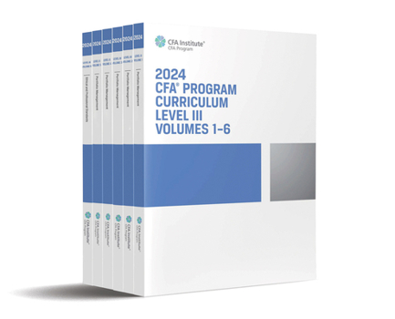 Paperback 2024 Cfa Program Curriculum Level III Box Set Book