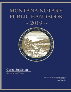 Paperback Montana Notary Public Handbook - 2019 Book