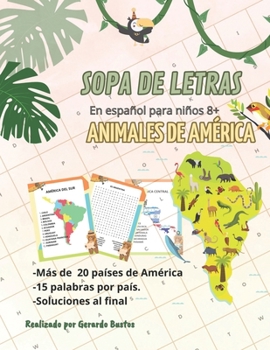 Paperback Sopa de Letras Animales de America: Animales de América [Spanish] Book