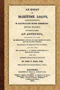 Paperback An Essay on Maritime Loans Book
