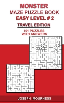 Paperback Monster Maze Puzzles: 101 Easy Level # 1 Travel Edition Book
