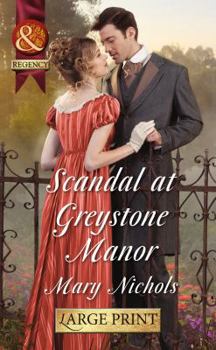 Hardcover Scandal at Greystone Manor [Large Print] Book