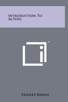 Hardcover Introduction To Acting Book