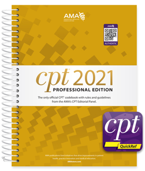 Spiral-bound CPT Professional 2021 and CPT Quickref App Bundle Book