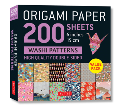 Misc. Origami Paper 200 Sheets Washi Patterns 6 (15 CM): Tuttle Origami Paper: Double Sided Origami Sheets Printed with 12 Different Designs (Instructions f Book