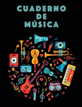 Cuaderno De Musica: Músicos Composición Libro Instrumento Manuscrito Personal Papel Piano Guitarra Estándar 13 Bastón Cuaderno grande / Diario Regalo ... Tapa blanda, Acabado mate (Spanish Edition)