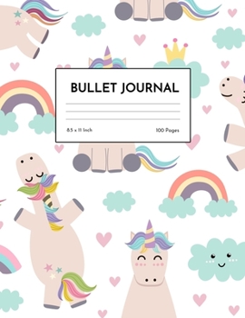 Bullet Journal: Cute Unicorn Dot Grid Notebook - Dotted Note Pad for Kids, Girls, Teens, Tweens, Women - Gifts for Birthday and Christmas | Creative Art 00541