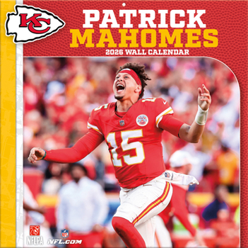 Kansas City Chiefs Patrick Mahomes 2026 12x12 Player Wall Calendar