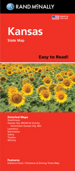 Map Rand McNally Easy to Read Folded Map: Kansas State Map Book