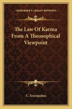 Paperback The Law Of Karma From A Theosophical Viewpoint Book