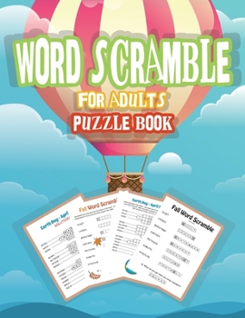 Paperback Word Scramble Puzzle Book for Adults: Word Puzzle Game, Large Print Word Puzzles for Adults, Jumble Word Puzzle Books Book