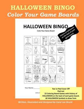 Paperback Halloween Bingo: Color Your Own Game Boards Book