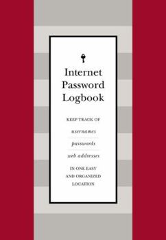 Hardcover Internet Password Logbook (Red Leatherette): Keep Track of Usernames, Passwords, Web Addresses in One Easy and Organized Location Book