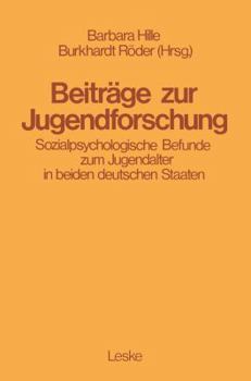 Beiträge Zur Jugendforschung Sozialpsychologische Befunde Zum Jugendalter In Beiden Deutschen Staaten Walter Jaide Zum 65. Geburtstag