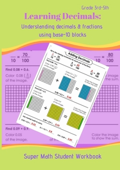 Paperback Understanding Decimals & Fractions with base - 10 blocks Book