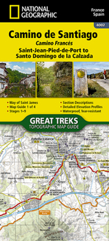 Camino de Santiago 1 of 4 Map [Saint-Jean-Pied-De-Port to Santo Domingo de la Calzada]