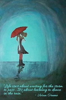 Paperback Dancing in the Rain - Blank Notebook with Fleur de Lis Corners: Soft Cover, 6 x 9 Journal, 101 Pages Book