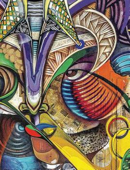 Urban Graffiti Art Composition Notebook, 4x4 Quad Rule Graph Paper: Grid Student Exercise Book for Math & Science