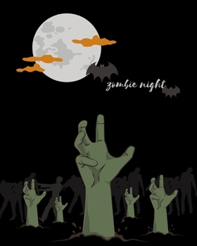 Paperback Reading Log: Middle school reading logs Elementary reading log Softback Size 8 x 10 inch "Zombie night" Reading log for middle scho Book