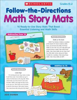 Paperback Follow-The-Directions Math Story Mats: 16 Ready-To-Use Story Mats That Boost Essential Listening and Math Skills Book
