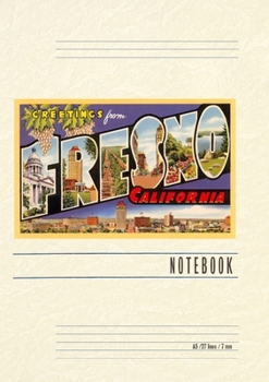 Paperback Vintage Lined Notebook Greetings from Fresno, California Book