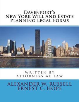 Paperback Davenport's New York Will And Estate Planning Legal Forms Book