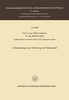 Paperback Untersuchungen Zur Erstarrung Von Temperguß [German] Book