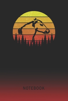 Paperback Notebook: Molumen Horse Head Blank Wide Ruled Lined Paper Notepad - Writing Pad Journal - Assignments Taking Class Notes Homewor Book