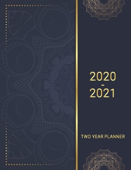 Paperback 2020-2021 Two Year Planner: Sun Flower Two Year Planner, Two Year Calendar 2020-2021, Daily Monthly Planner 2020 Size 8.5 x 11 Inch, Business Plan Book