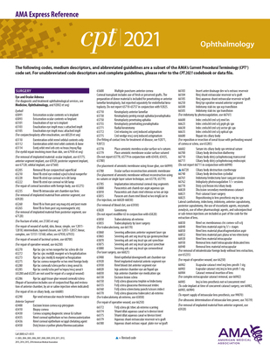 Wall Chart CPT 2021 Express Reference Coding Card: Ophthalmology Book