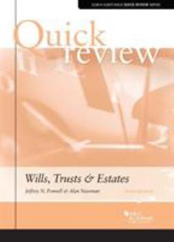 Paperback Quick Review of Wills, Trusts, and Estates (Quick Reviews) Book