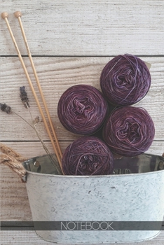 Paperback Notebook: Purple knitting yarn [110 pages]: Purple knitting yarn Book