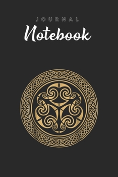 Journal Notebook: Celtic Art Design With Celtic Spirals And Celtic Knot Border Spitural Blank Pages Rule Lined Journal Notebook with Black Cover Size ... Pages for Kids or Men and Women to Write in