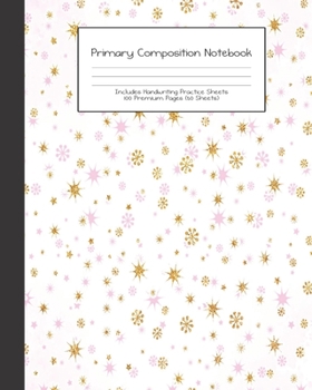 Primary Composition Notebook: Unicorn Old School 80s 90s Style |Grades K-2 | Handwriting Practice Paper|Primary Ruled With Dotted Midline | 100 Pgs 50 ... Girls | Elementary | Teacher | School | Gift
