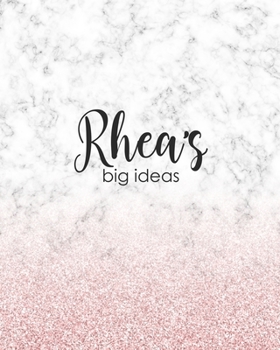 Paperback Rhea's Big Ideas: Personalized Notebook - 8x10 Lined Women's Journal Book