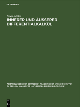 Hardcover Innerer Und Äusserer Differentialkalkül [German] Book