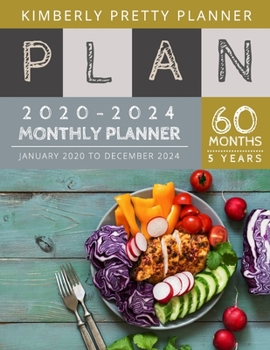 Paperback 5 Year Monthly Planner 2020-2024: calendar 2020-2024 planner - 60 Months Calendar Large Size 8.5 X 11 2020-2024 Planner, Organizer And Internet Logboo Book