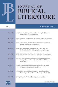 Paperback Journal of Biblical Literature 141.3 (2022) Book