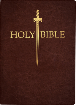 Leather Bound KJV Sword Bible, Large Print, Dark Mahogany Genuine Leather, Thumb Index: (Red Letter, Premium Cowhide, Brown, 1611 Version) [Large Print] Book