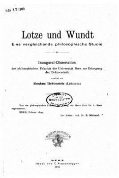 Paperback Lotze und Wundt, Eine vergleichende philosophische Studie [German] Book