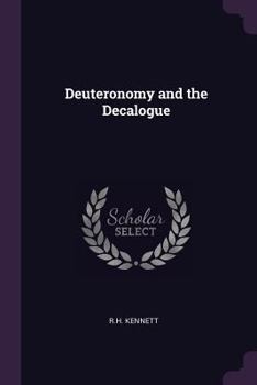 Paperback Deuteronomy and the Decalogue Book