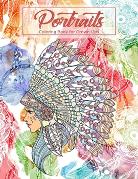 Paperback Portraits Coloring Book for Grown-Ups 1 Book