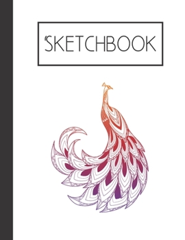 Paperback Sketchbook: Peacock 200 Page Sketchbook: Artist Edition (8.5x11) Book