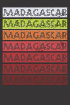 Notebook: Madagascar Shirt Malagasy Souvenir Retro Dot Grid 6x9 120 Pages