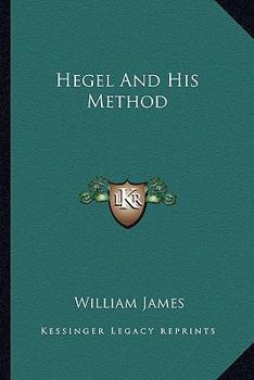 Paperback Hegel And His Method Book