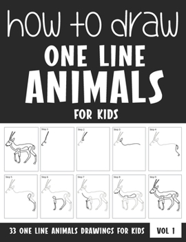 Paperback How to Draw One Line Animals for Kids Book