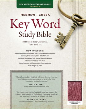 Bonded Leather Hebrew-Greek Key Word Study Bible-NASB Book